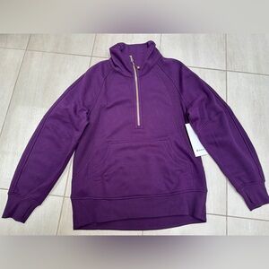 NWT Lululemon Scuba Oversized Funnel-Neck Half Zip (Long) in Deep Purple in XS/S